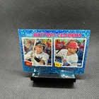 2026 Topps Heritage 2025 Batting Leaders Aaron Judge Trea Turner Blue Sparkle