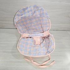American Girl Doll Bitty Baby Carseat Carrier Replacement COVER Plaid Car seat