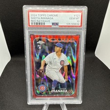 2024 Topps Chrome /5 Shota Imanaga #121 RC Red Raywave Refractor - PSA GEM 10