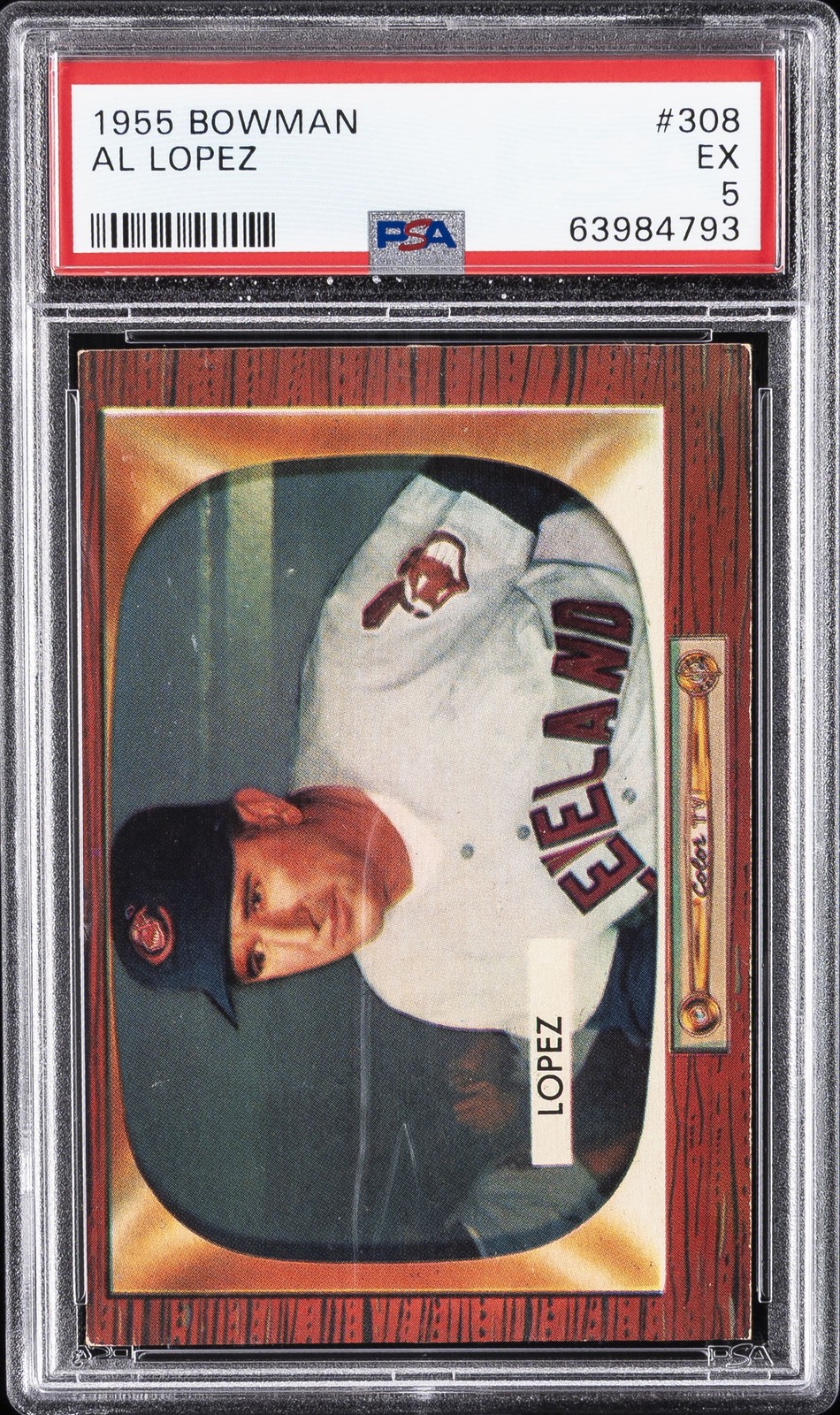 1955 BOWMAN #308 AL LOPEZ PSA 5