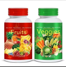 Fruits and Veggies Dietary Supplement -90 Capsules Each |EXP 12/27|