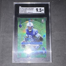 Wild Card 2023 5 Card Draw Anthony Richardson Jack of Hearts Green 3/3 SGC 9.5