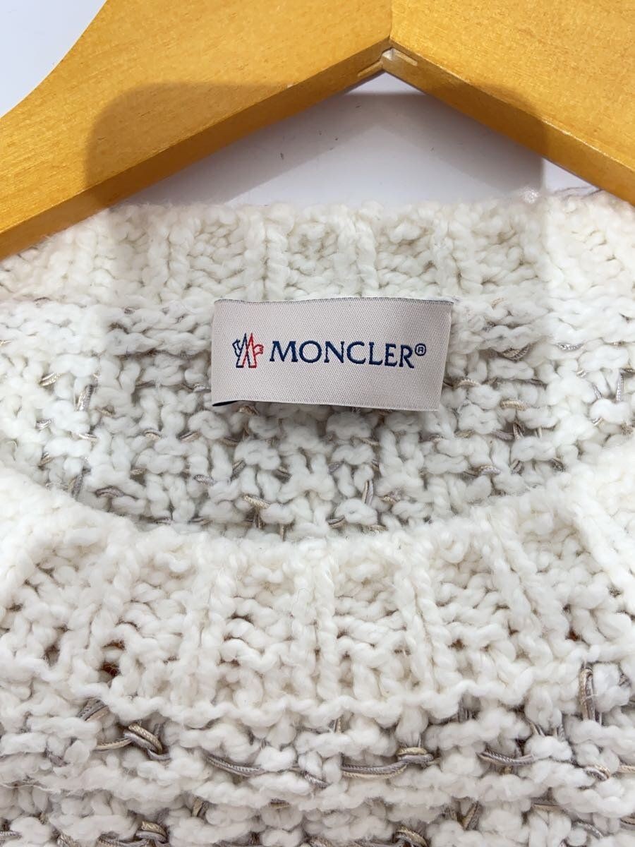MONCLER◆ニット・セーター(厚手)/S/コットン/WHT/K10939C00009 M6052 MONCLER KNIT SWEATER (THICK S COTTON White K10939C00009