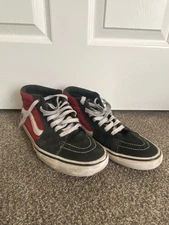 Men's 11.5 Red  and Black Vans High-tops