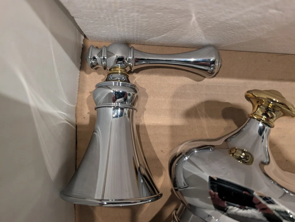 Grifo de baño de alto flujo con montaje en cubierta KOHLER K-T16119-4A-CB Revival Foto 2 de 4