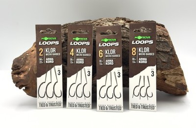 Korda Loop Rig´s Klor Gr 4 6 8 Karpfenhaken Rigs Carp Hook NEW OVP