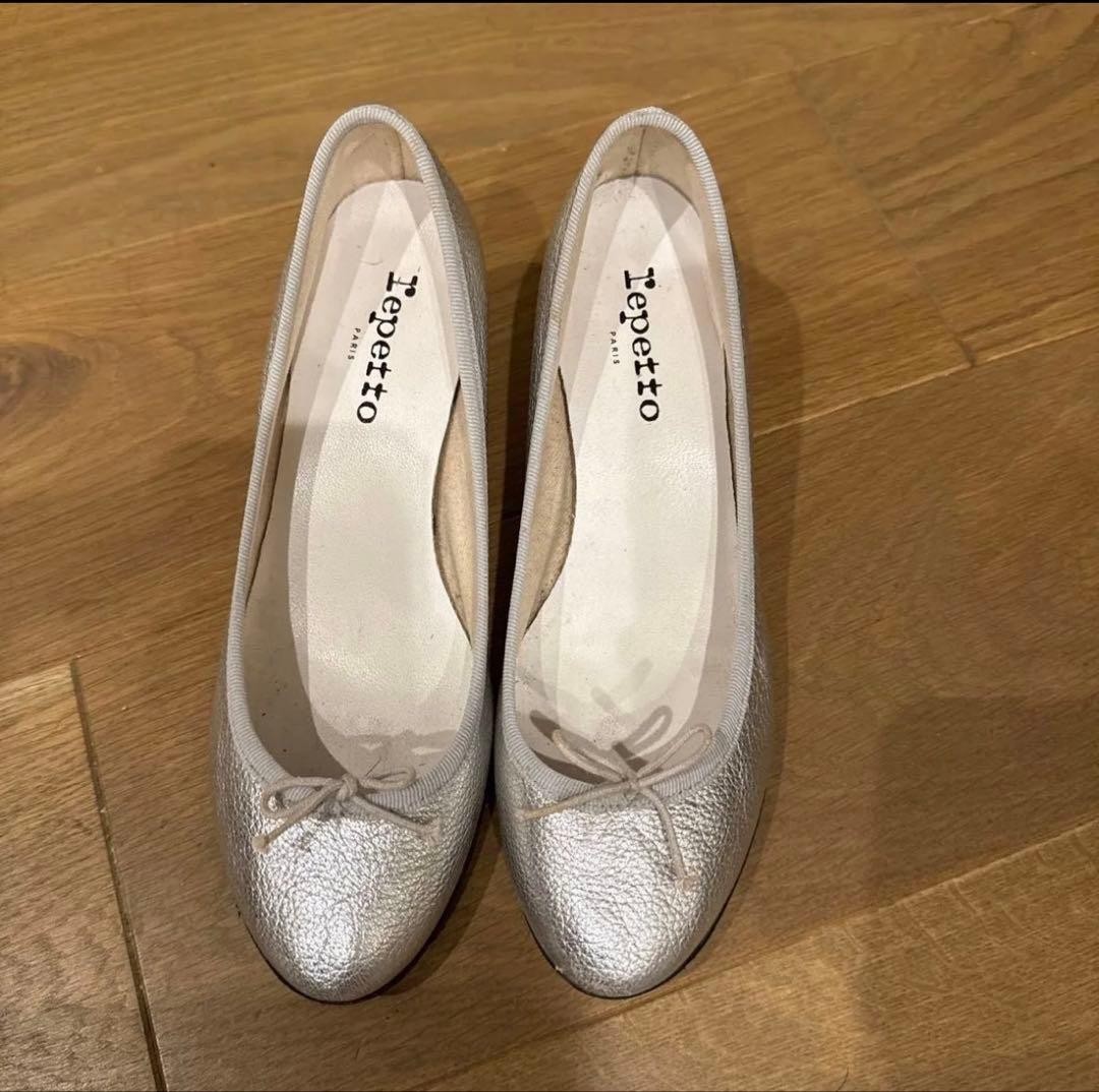 Repetto Camille Ballerina Shoes Silver Size EU 37 US … - Gem