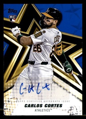 Carlos Cortes 2026 Topps Athletics /150 Baseball Stars Autographs Blue