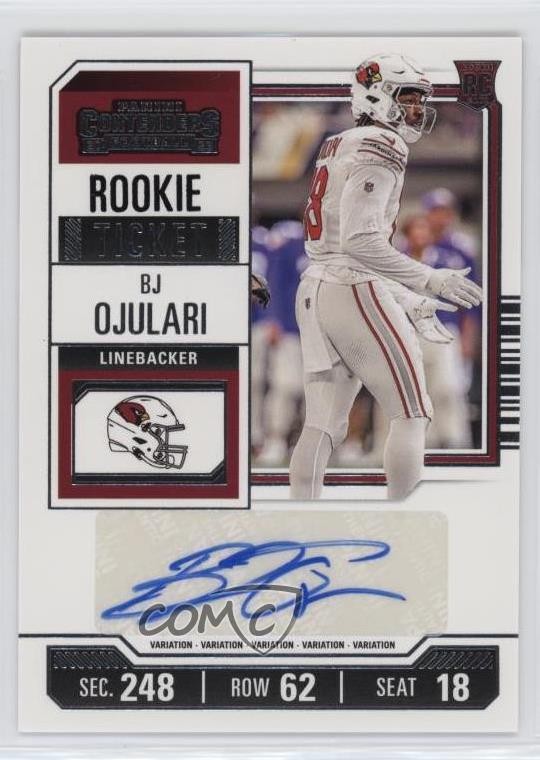 2023 Panini Contenders Ticket Variation BJ Ojulari #145 Rookie Auto RC 16wc