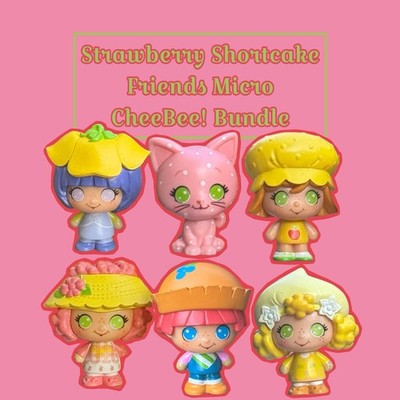6 Friend Set~ Strawberry Shortcake TLS Micro Cheebee! Series 1~ Custard Peach