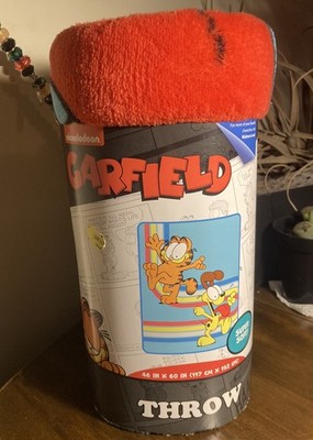 Garfield Odie Throw Blanket 46in X 60in Super Soft Cozy Nickelodeon New With Tag