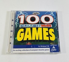 Vintage Computer 100 GAMES SMASH WIn95 by SoftKey - Windows 95 CD ROM ML443