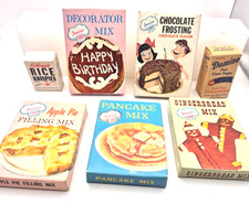 Vtg Pretend Kitchen Grocery Play Food Boxes Argo Industries Set Of 7 Empty Boxes