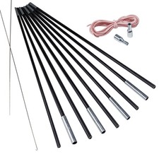 Fiberglas Zeltstange 12,7 mm Zeltgestänge Ersatzstangen für Zelte 9teilig B-Ware