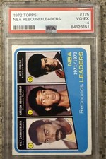 1972 TOPPS #175 NBA REBOUND LEADERS PSA 4 —All-Time Greats! Wilt, Kareem