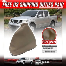 Retainer Console Hand Brake Leather Brown For Nissan Navara Frontier D40 2005-13