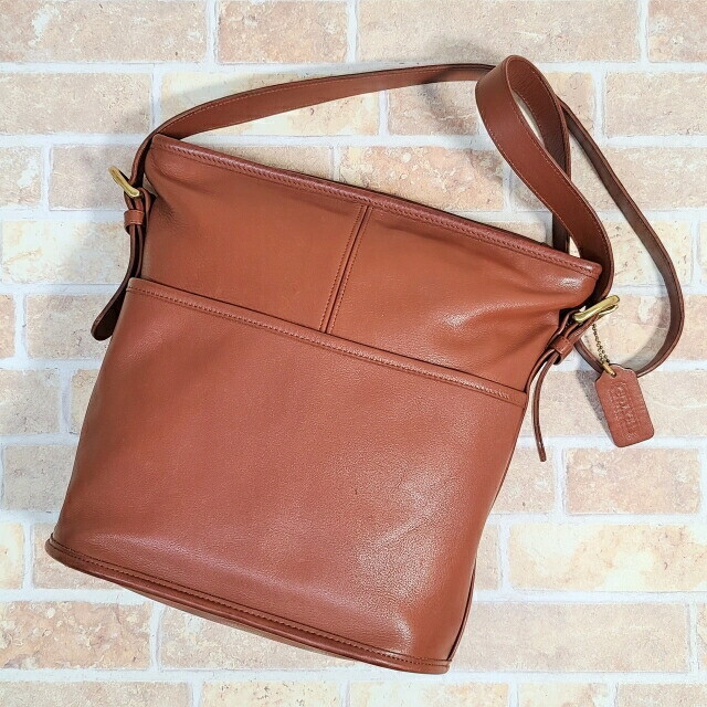 Old COACH Leather Shoulder Bag Brown Made In USA Vintage J6C Old COACH Leather Shoulder Bag Brown Made In USA Vintage J6C
