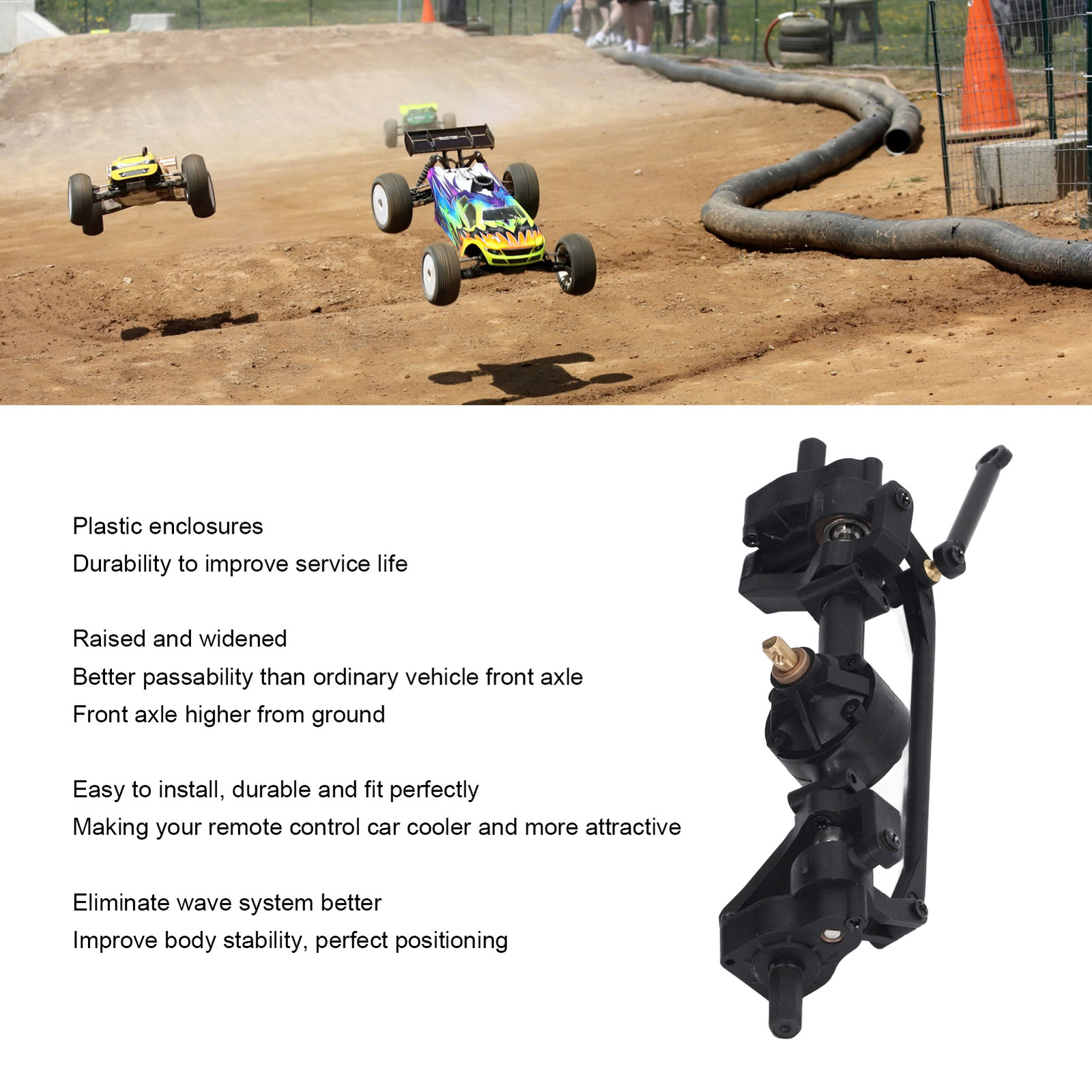 RC Model Car Front Axle Cool Replacement RC Car Front Axle Better Passability - Picture 10 of 23