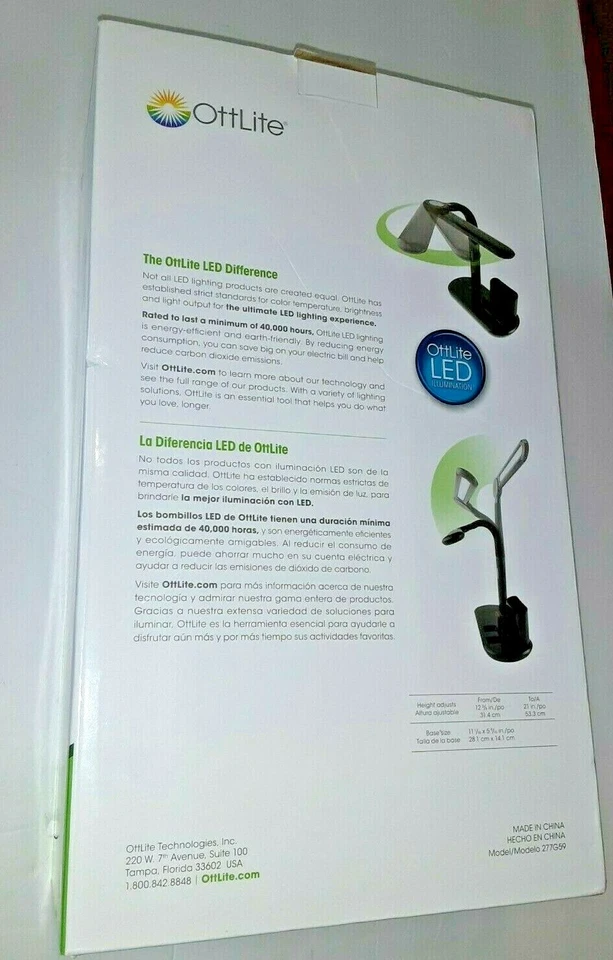 OttLite LED Pivoting Bankers Lamp with USB Charging Port - Image 2 of 4