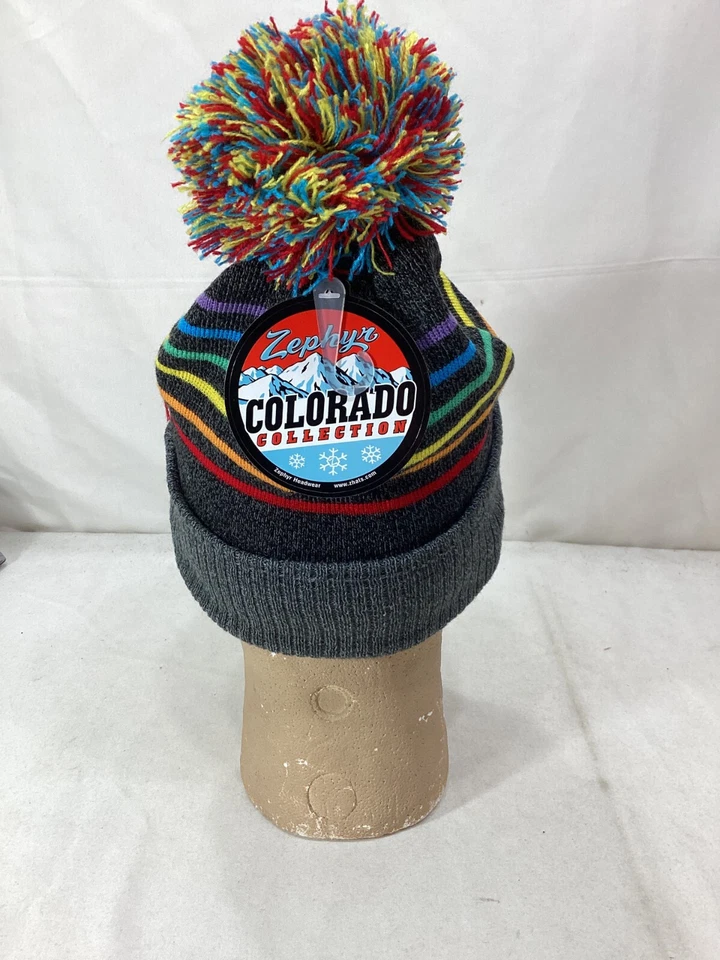 NEW 2024 Zephyr Boston Bruins Knit Hat Beanie Pom Pom LGBTQ Gay Pride Series - Image 3 of 3