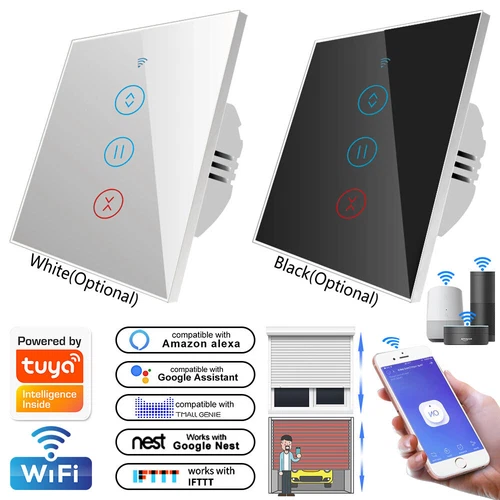 TUYA Smart Wifi Rolladenschalter Vorhangschalter Touch Schalter Alexa Google APP