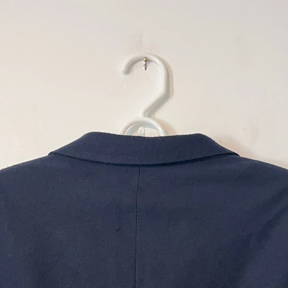 Chaqueta Blazer Zara Para Hombre Talla 38 Pequeña Azul Elastizada Gamuza Parches en el Codo Abrigo Foto 4 de 4