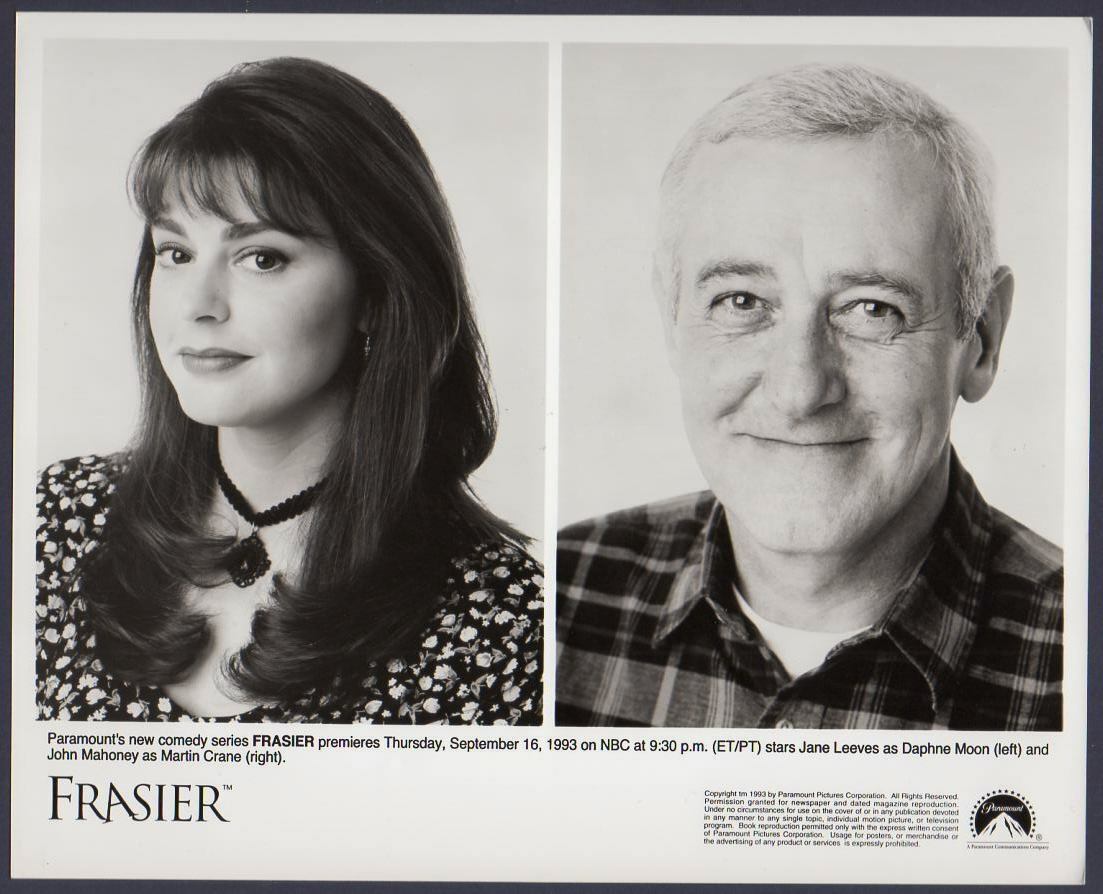 JANE LEEVES JOHN MAHONEY in TV comedy series FRASIER Orig