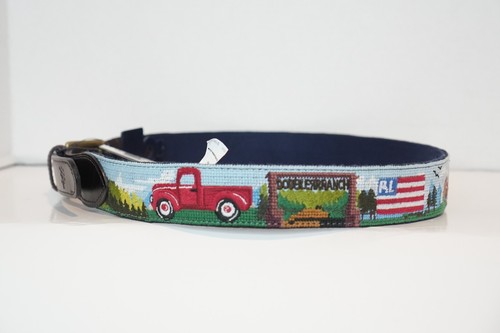 $198 NWT Polo Ralph Lauren Bear Double RL Western Needlepoint Belt Size 34 - Picture 3 of 8