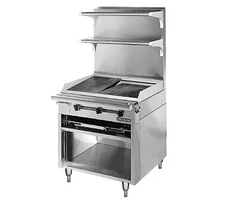 American Range HD34-CRB-M 34" Gas Heavy Duty Range, 34" Full Charbroiler w/ M...