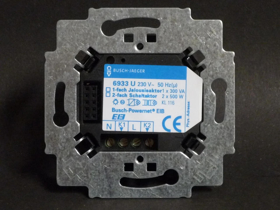 Busch-Jaeger 6933 U EIB KNX Powernet Jalousieaktor 1fach / Schaltaktor 2fach