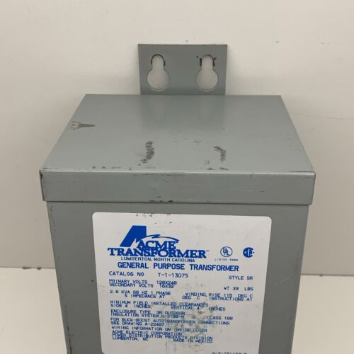 ACME T-1-13075 Outdoor NEMA 3R Trafo 2,0kVA PRI: 120/240V SEC: 16/32V - Bild 4 von 13