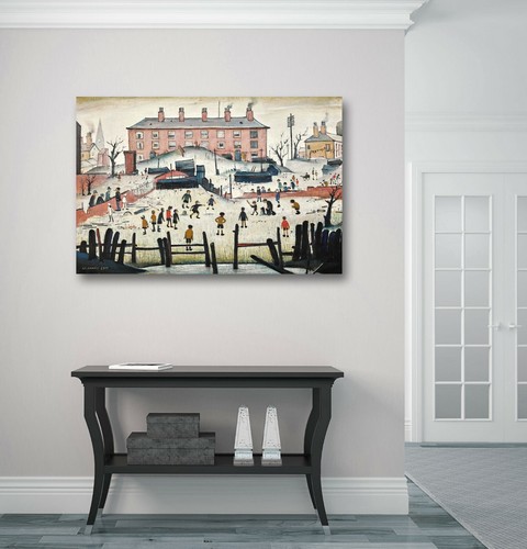 The Cricket Match People CANVAS WALL ART PRINT ARTWORK PAINTING LS Lowry Style - Picture 3 of 5