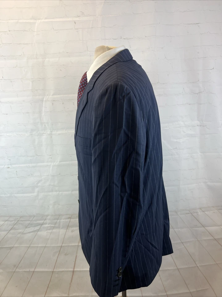 Brioni Men's Navy Blue Striped Wool Suit 46R 39X27 $5,295 - Image 4 of 4