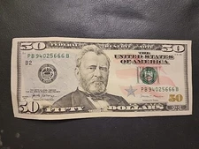 Rare Serial Numbers with 666 at the end $50 Dollar Bill Rare Notes Series 2017A