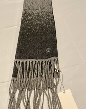 CALVIN KLEIN Women's Black/Gray Light Weight Scarf 11" x 70" New W/tags