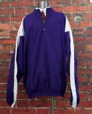Vintage Russell Athletic 1/4 Zip Pullover Lined Windbreaker XL Waterproof Purple