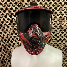 NEW HK Army HSTL Thermal Paintball Mask - Fracture Black/Red