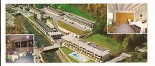 RIVER TERRACE MOTEL & RESTAURANT, OVERSIZED POSTCARD = GATLINBURG TENNESSEE