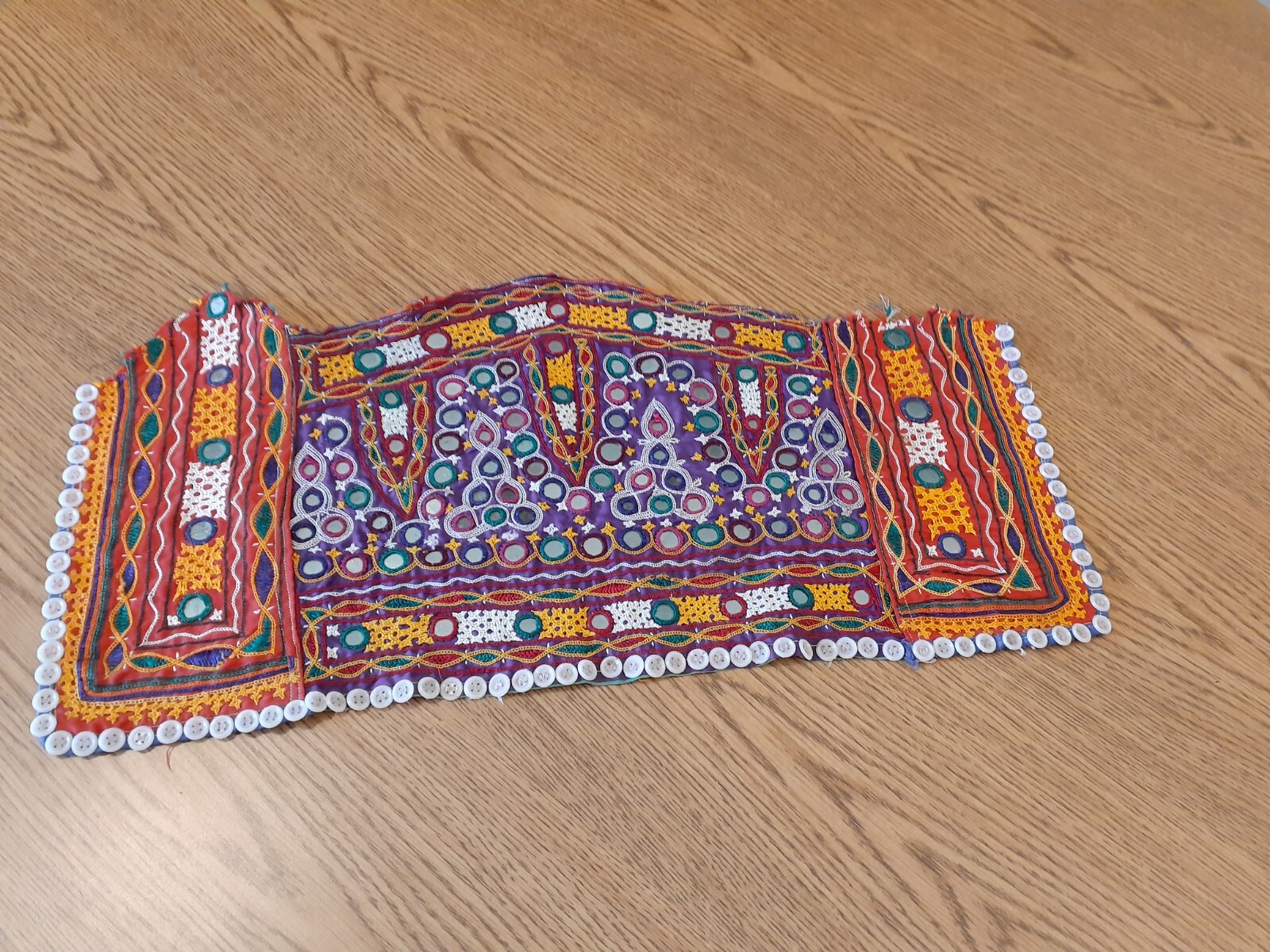 Patchwork Quilt Embroidered Handmade Panel Mirror… - image 15