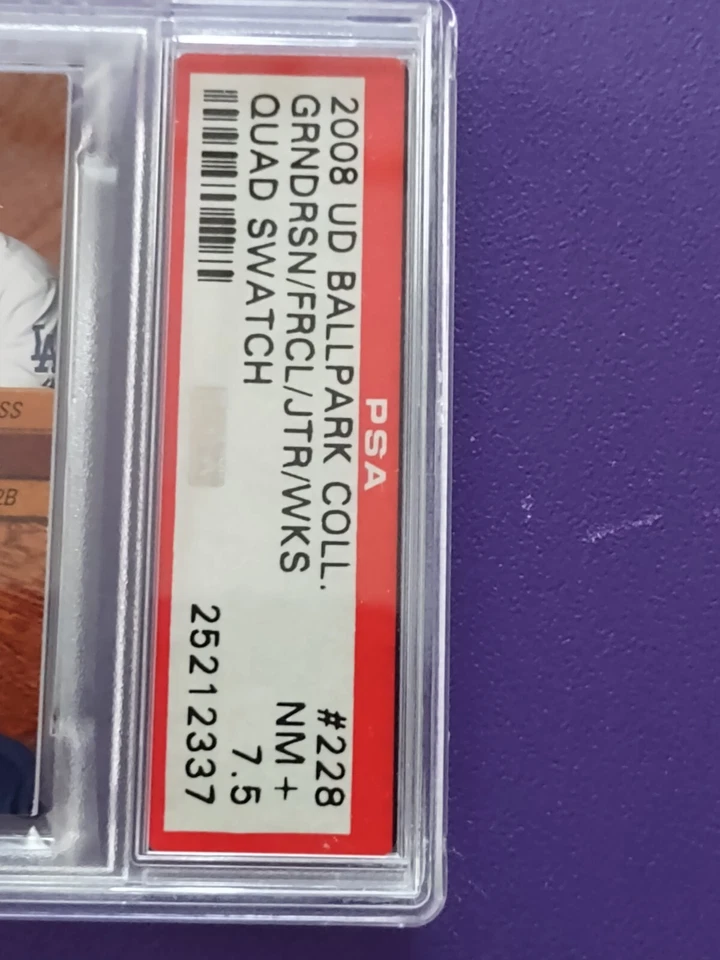 2008 UD 球场 #228 Curtis Granderson/Furcal/Derek Jeter/Rickie Weeks 球衣 — 第 3/4 张图片