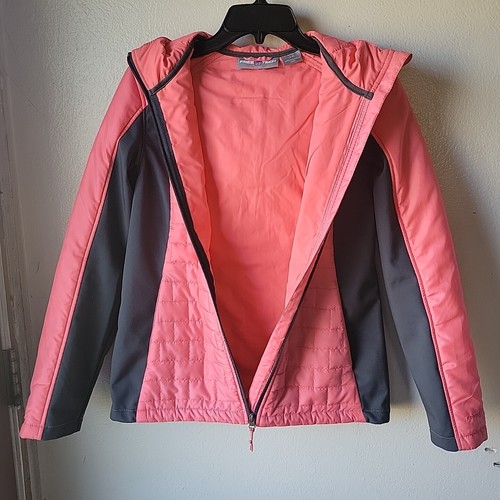 Womens Lightweight Free Tech Light Pink Puffer Jacket Size Small With Hood - Picture 3 of 20