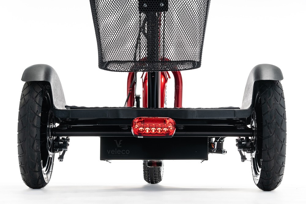 Scooter électrique 3 Roues VELECO ZT16 Trike - 750W, 25-30 Km Autonomie, Max 120 Kg - Argent