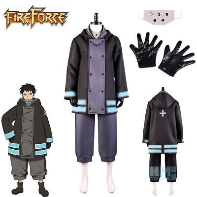 1791's lady Anime Fire Shinra Kusakabe Cosplay Gloves Team clothes