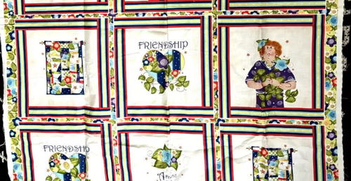 Friendship Patchwork 12 Sq Panel Cheater by Jodi Hought Connecting Threads - Picture 4 of 14
