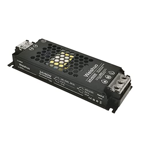 Trasformatore LED 24V 60W 2.5A Slim - Alimentatore Professionale IP20