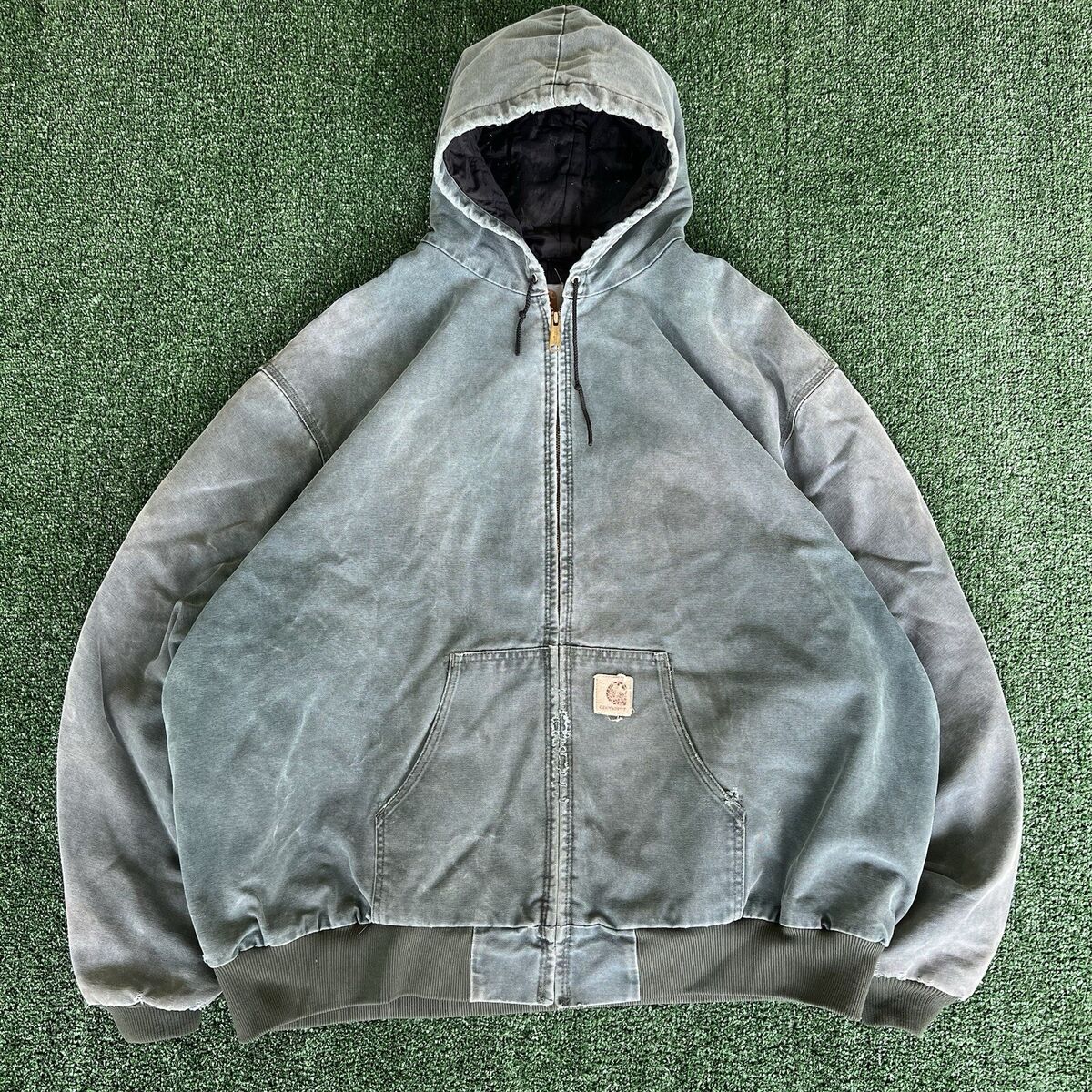 VTG 90s Mens Carhartt Faded Distressed Aspen Green JQ294 3XL VTG 90s Mens Carhartt Faded Distressed Aspen Green JQ294 3XL
