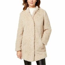 Kenneth Cole New York Women's Mid Length Snap Faux Fur Coat Xl