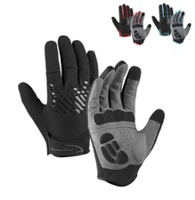 Men's Non-Slip Long Finger Cycling Gloves Breathable Touch Screen Riding Gloves