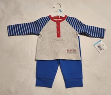NWT Little Me Baseball Top Pants Socks 3PC Outfit Set Baby Boy