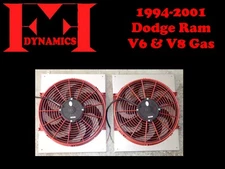 FF DYNAMICS EXTREME ELECTRIC COOLING FAN SYSTEM STAGE 3: DODGE RAM 94-01 V6 V8